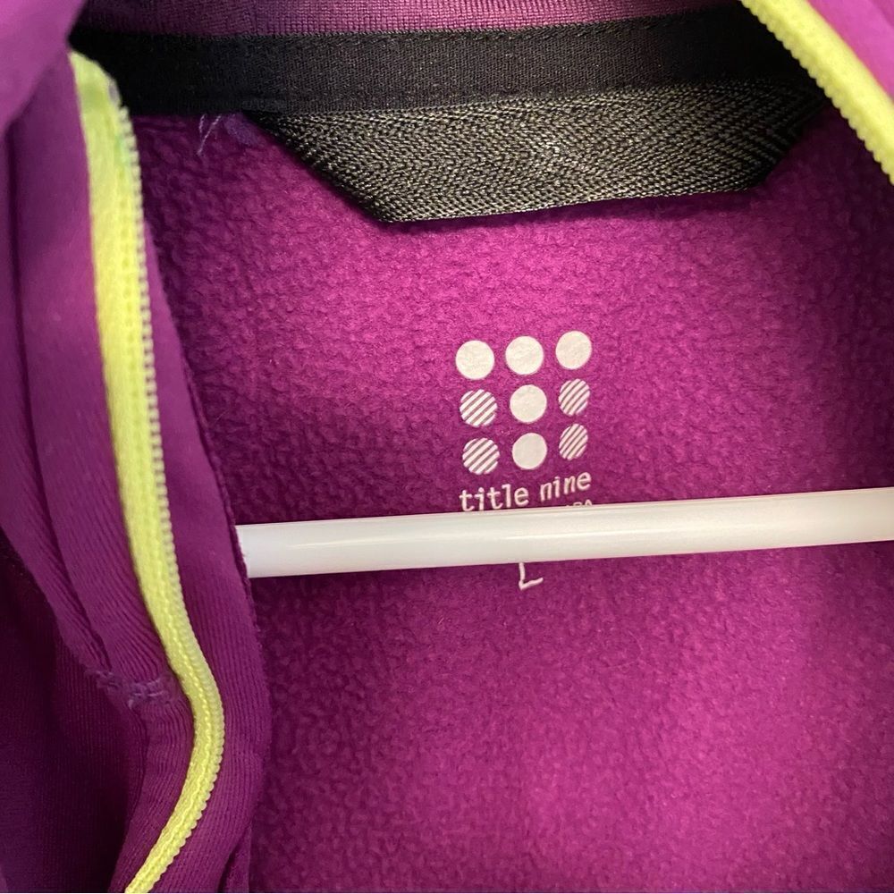 Title Nine purple meryl nylon fleece lined full Zip Hooded jacket coat - Large - Picture 11 of 11